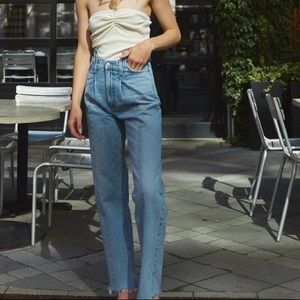 AGOLDE Pieced Angle Straight Jeans